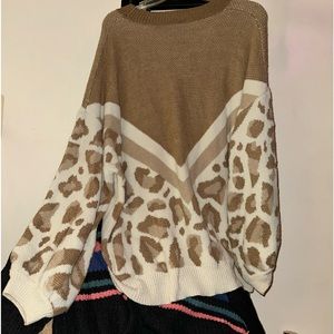 Animal print sweater